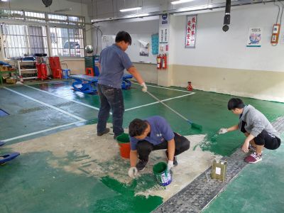 20191221 學生DIY油漆工作區及水溝蓋
